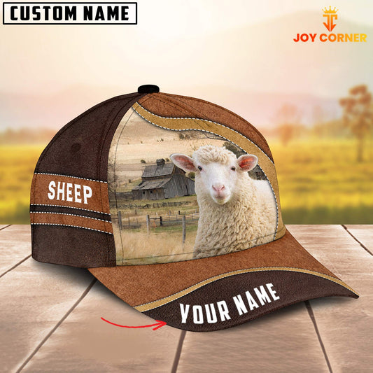 Uni Sheep Happy Face Customized Name Cap