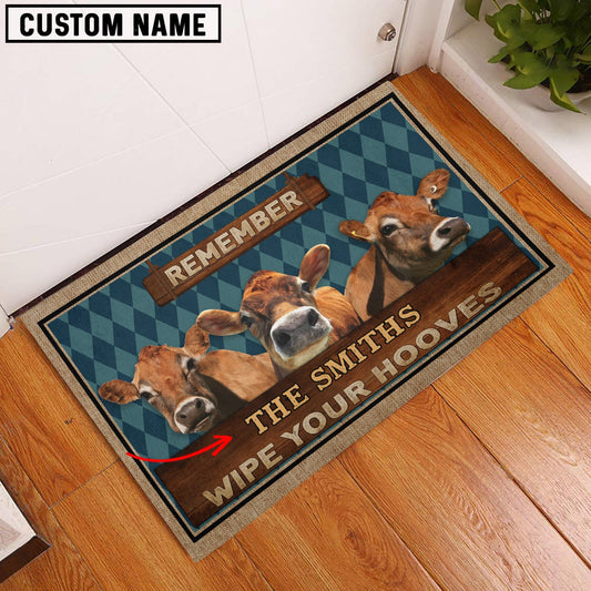 Uni Jersey Wipe Your Hooves Custom Name Doormat