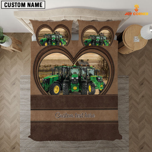 Uni Tractor In Heart Custom Name Bedding Set