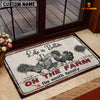 Uni Chicken Life is Better Custom Name Doormat