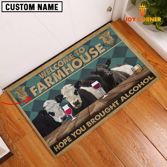 Uni Belted Galloway Hope You Bought Alcohol Custom Name Doormat