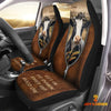 Uni Holstein Zipper Leather Pattern Car Seat Covers Universal Fit (2Pcs)