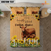 Uni Red Angus Stay Humble And Kind Bedding Set