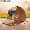 Uni Dexter Custom Name Brown Leather Pattern Cap