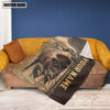 Uni Personalized Name Buffalo Leather Pattern Blanket