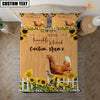 Uni Chicken Stay Humble And Kind Custom Name Bedding Set