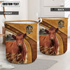 Uni Red Angus Cattle Brown Custom Name Basket
