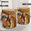 Uni Horse Brown Custom Name Basket