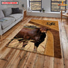 Uni Beefmaster Farming Brown Personalized Name 3D Rug