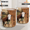 Uni Hereford Brown Farm Custom Name Laundry Basket