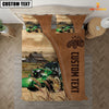 Uni Custom Name Tractor Cattle Brown Bedding Set