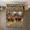 Uni Red Angus Vintage 3D Bedding Set