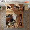 Uni Custom Name Hereford Cattle Brown Bedding Set