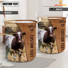 Uni Shorthorn Brown Farm Custom Name Laundry Basket