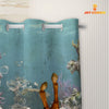 Uni Brown Horse Taking Shower Under The Sea 3D Shower Curtain