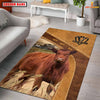 Uni Red Angus Farming Brown Personalized Name 3D Rug