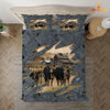 Uni Black Angus On The Farm Customized Name Bedding Set