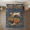 Uni Rooster On The Farm Customized Name Bedding Set