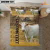 Uni Personalized Name Charolais Cattle On The Farm 3D Bedding Set