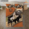 Uni Black Hereford On The Farm Customized Name 3D Bedding Set