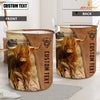 Uni Highland Brown Farm Custom Name Laundry Basket