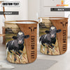 Uni Holstein Brown Farm Custom Name Laundry Basket