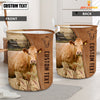 Uni Limousin Brown Farm Custom Name Laundry Basket