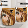 Uni Gelbvieh Cattle Brown Custom Name Basket