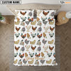 Uni Chicken Beautiful Pattern Custom Name Bedding Set