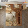 Uni Custom Name Charolais Cattle Brown Bedding Set