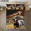 Uni Shorthorn On The Field Customized Name 3D Bedding Set