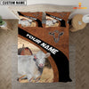 Uni Charolais On The Farm Customized Name Red Barn Bedding Set