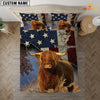 Uni Highland Cattle America Customized Name 3D Bedding Set