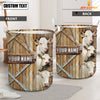 Uni Charolais No Horn Barn Custom Name Laundry Basket