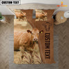 Uni Custom Name Limousin Cattle Brown Bedding Set