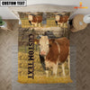 Uni Personalized Name Simmental Cattle On The Farm 3D Bedding Set