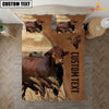 Uni Custom Name Beefmaster Cattle Brown Bedding Set