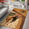 Uni Jersey Farming Brown Personalized Name 3D Rug