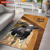 Uni Holstein Farming Brown Personalized Name 3D Rug