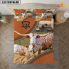 Uni Texas Longhorn On The Farm Customized Name 3D Bedding Set