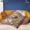 Uni Custom Name Texas Longhorn Cow Hair Pattern Blanket