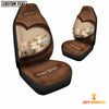 Uni Charolais Pattern Customized Name Heart Car Seat Cover Set