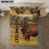 Uni Personalized Name Beefmaster Cattle On The Farm 3D Bedding Set