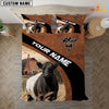 Uni Belted Galloway On The Farm Customized Name Red Barn Bedding Set