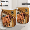 Uni Santa Gertrudis Cattle Brown Custom Name Basket