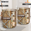 Uni Charolais Barn Custom Name Laundry Basket