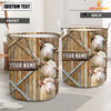 Uni Sheep Barn Custom Name Laundry Basket