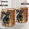 Uni Belted Galloway Brown Farm Custom Name Laundry Basket