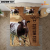 Uni Custom Name Shorthorn Cattle Brown Bedding Set