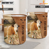 Uni Fleckvieh Brown Farm Custom Name Laundry Basket